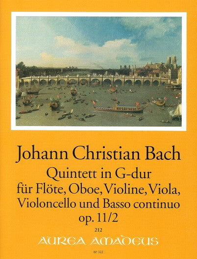 J. C. Bach: Quintet in G Major for Flute, Oboe, Violin, Viola, Violoncello and Basso Continuo Op. 11/2