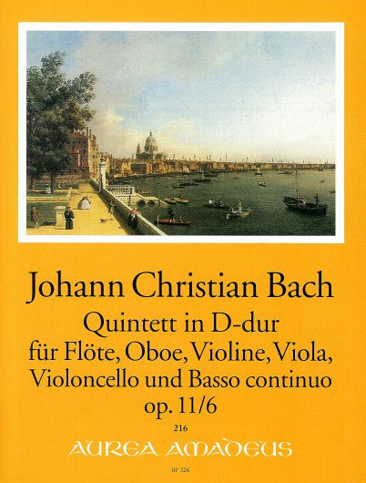J. C. Bach: Quintet in D Major for Flute, Oboe, Violin, Viola, Violoncello and Basso Continuo Op.11/6