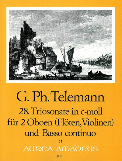 IMADA,MASARU SOLO＆TRIO レコード Ｃ2 Telemann: Trio Sonata No. 28 in C Minor for 2 Oboes and Basso Continuo
