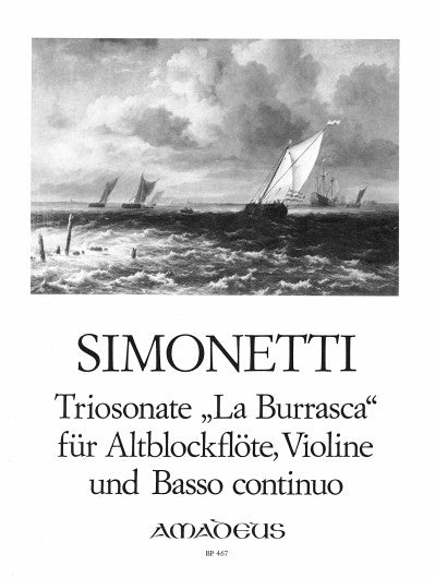 Simonetti: Trio Sonata "La Burrasca" for Treble Recorder, Violin and Basso Continuo