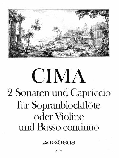 Cima: Two Sonatas and Capriccio for Descant Recorder or Violin and Basso Continuo