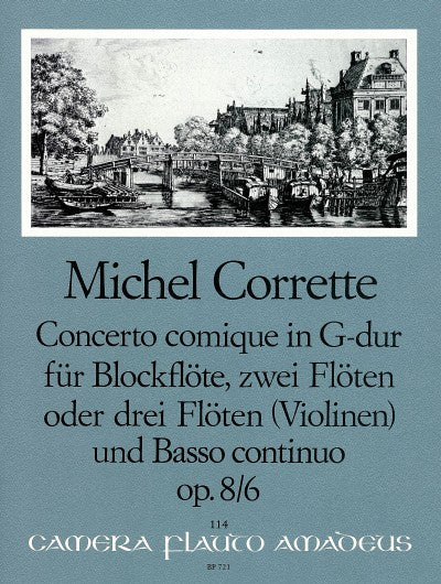 Corrette:  Concerto Comique for Recorder, 2 or 3 Flutes and Basso Continuo