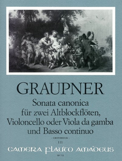 Graupner: Sonata Canonica for 2 Treble Recorders, Violoncello or Viola da Gamba and Basso Continuo