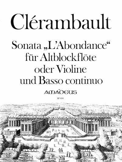 Clerambault: Sonata "L'Abondance" for Treble Recorder and Basso Continuo
