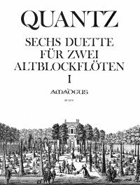 Quantz: 6 Duets for 2 Alto Recorders, Vol. 1