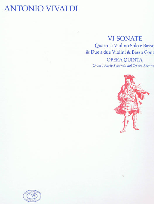 Vivaldi: Six Sonatas for 1 or 2 Violins and Basso Continuo, Op. 5