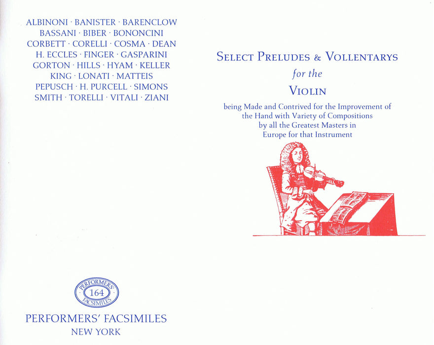 Various: Select Preludes & Vollentarys for the Violin