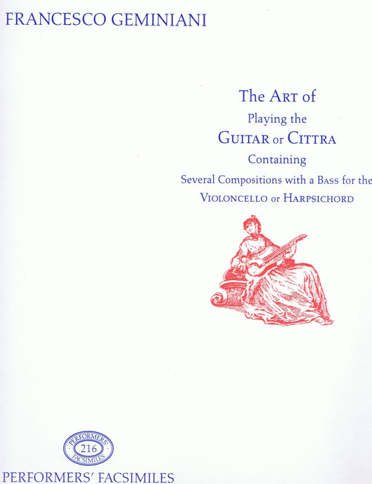 Geminiani: The Art of Playing the Guitar or Cittra