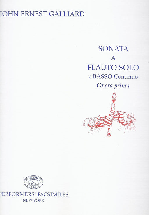 Galliard: Sonatas for Recorder and Basso Continuo, Op. 1