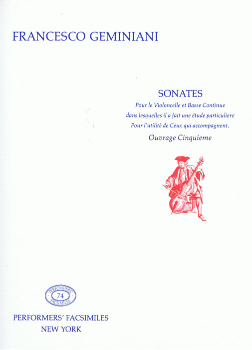 Geminiani: Sonatas for Violoncello and Basso Continuo, Op. 5