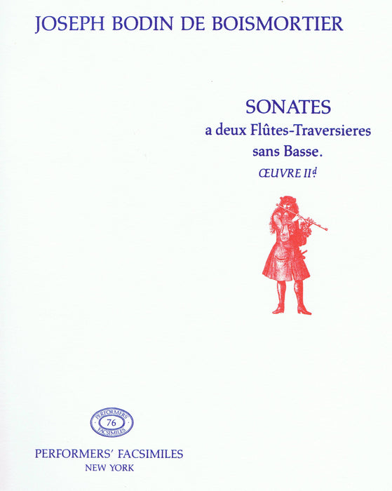 Boismortier: Sonatas for 2 Flutes without Bass, Op. 2d