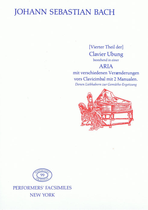 Bach: Vierter Theil der Clavier Ubung - Goldberg Variations