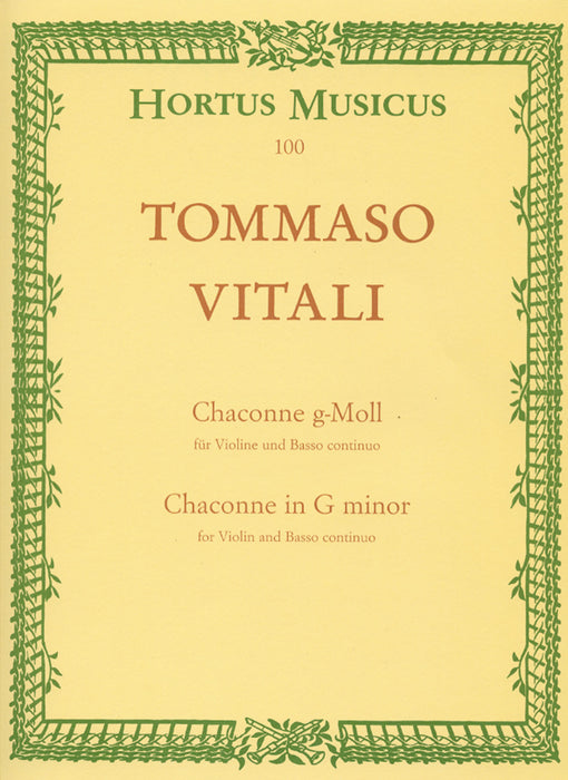 Vitali: Chaconne in G Minor for Violin and Basso Continuo