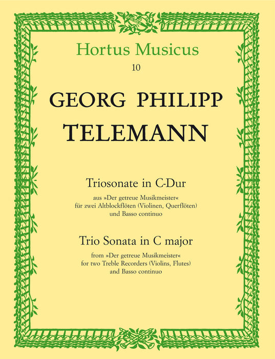 Telemann: Trio Sonata in C Major for 2 Treble Recorders and Basso Continuo
