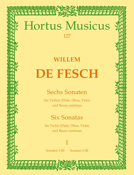 De Fesch: 6 Sonatas for Violin and Basso Continuo, Vol. 1
