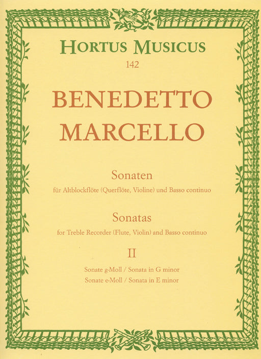 Marcello: Sonatas for Treble Recorder and Basso Continuo, Vol. 2