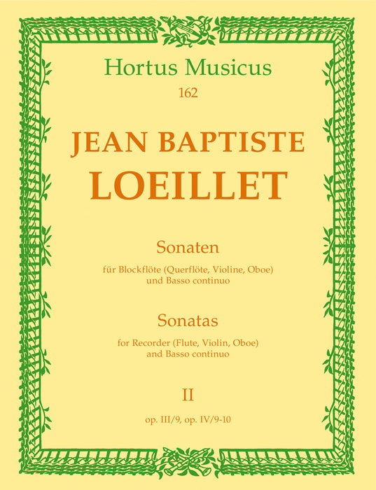 Loeillet: Sonatas for Recorder and Basso Continuo, Vol. 2