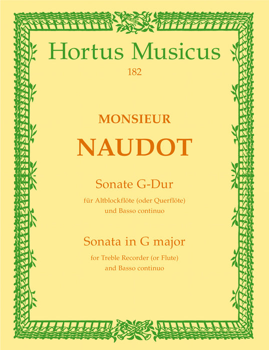 Naudot: Sonata in G Major for Treble Recorder and Basso Continuo