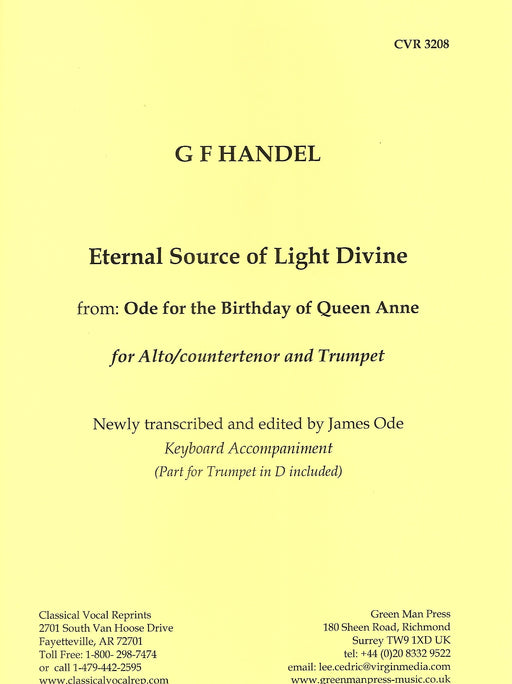 Handel: Eternal Source of Light Divine