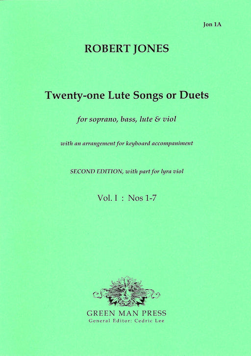 Jones: 21 Lute Songs or Duets, Vol I: Nos. 1-7