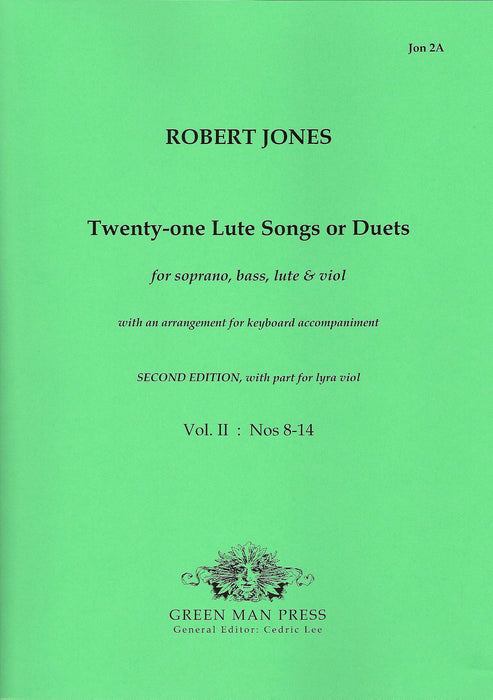 Jones: 21 Lute Songs or Duets, Vol II: Nos. 8-14