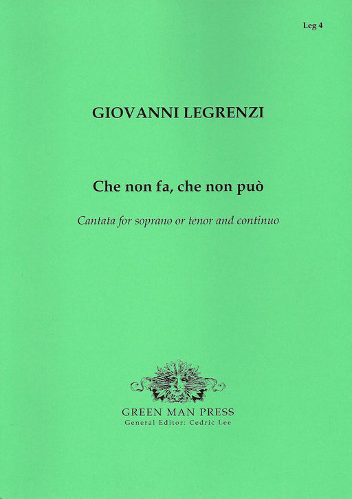 Legrenzi: Che non fa, che non può