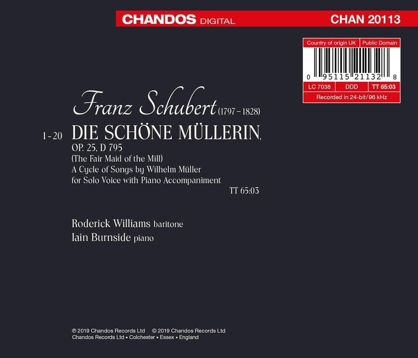 Roderick Williams & Iain Burnside • Schubert: Die Schöne Müllerin (CD)