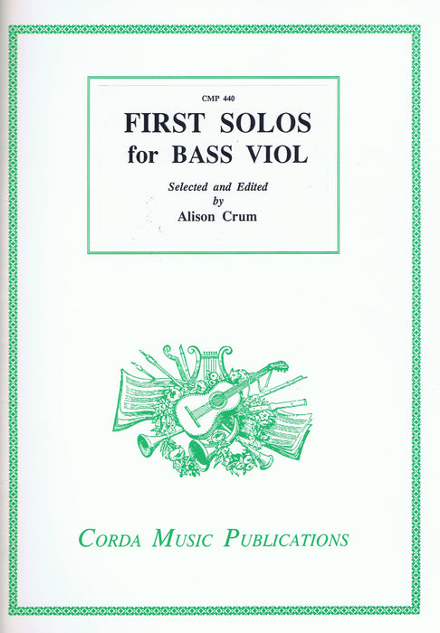 First Solos for Bass Viol by Alison Crum