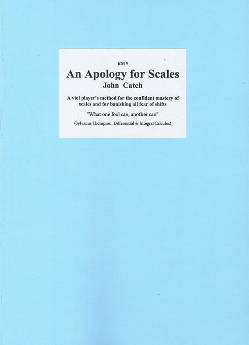 John Catch: An Apology for Scales for Viols