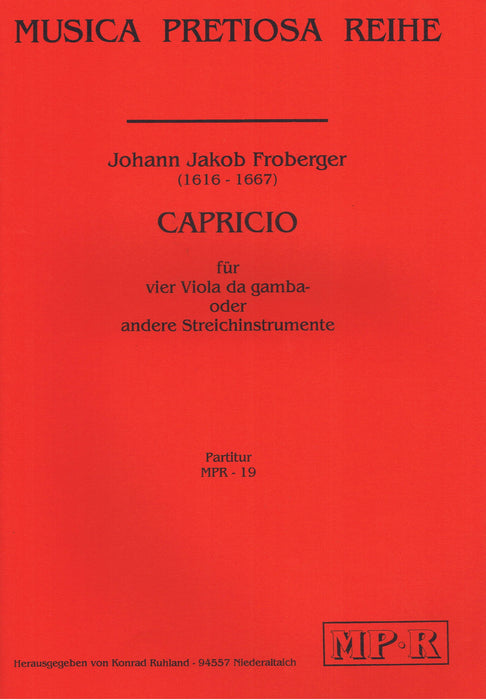 Froberger: Capricio for 4 Viols