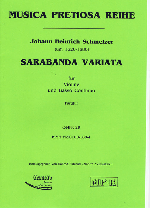 Schmelzer: Sarabanda Variata for Violin and Basso Continuo