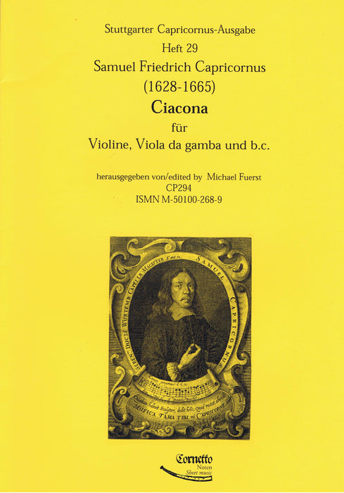 Capricornus: Ciacona for Violin, Viola da Gamba and Basso Continuo