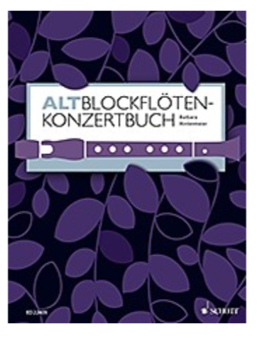 Various: Concert Book for Alto Recorder and Keyboard