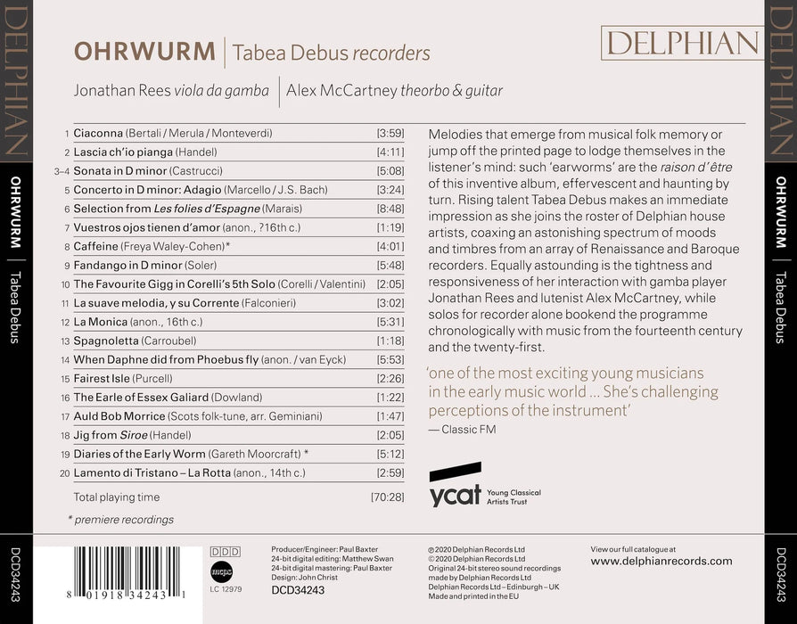 Tabea Debus • Orhwurm (CD)