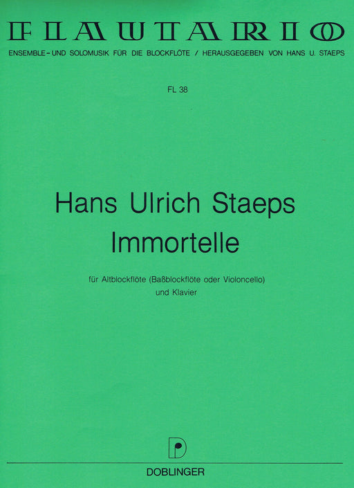 Staeps: Immortelle for Treble Recorder and Piano