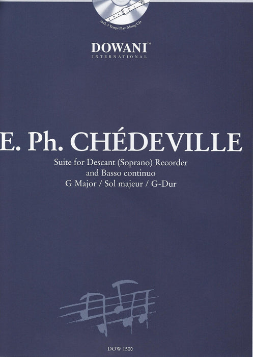 Chedeville: Suite in G Major for Descant Recorder and Basso Continuo - with 3 Tempi Play Along CD