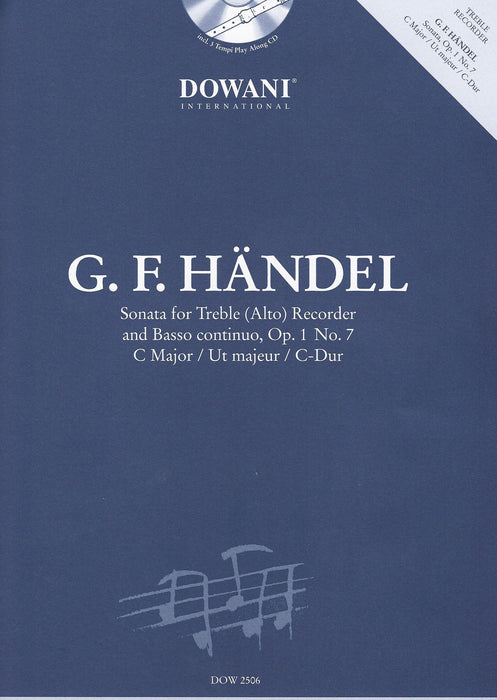 Handel: Sonata in C Major for Treble Recorder and Basso Continuo - with 3 Tempi Play Along CD