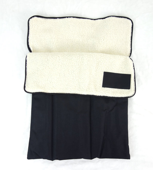 EMS 3-Slot Bass Recorder Fleece Lined Roll Bag, Black Canvas Exterior