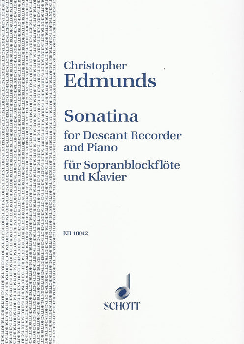 Edmunds: Sonatina for Descant Recorder and Piano