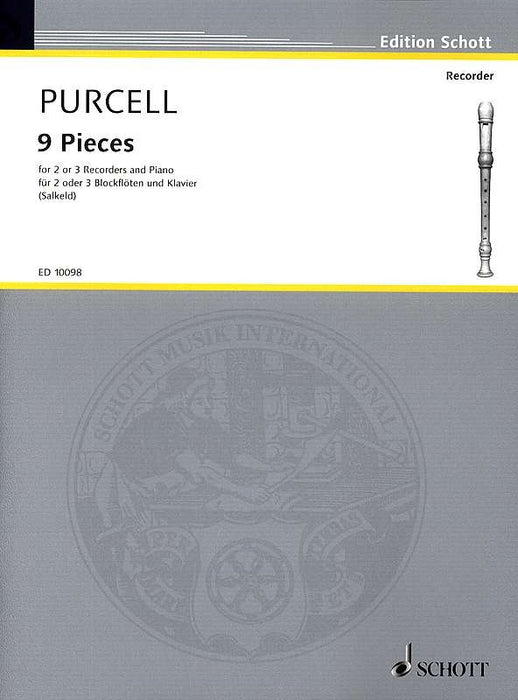 Purcell: 9 Pieces for 2 or 3 Recorders and Keyboard