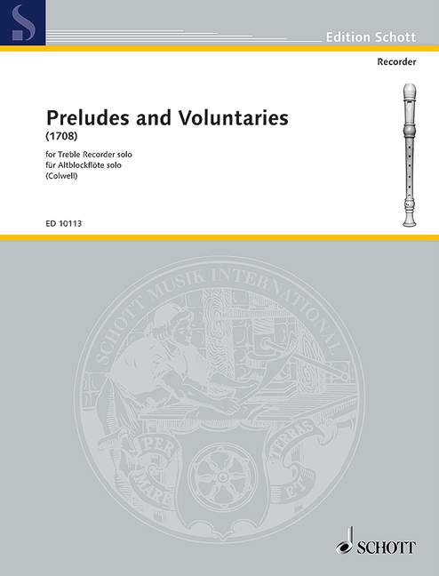 Various: Preludes and Voluntaries for Treble Recorder (1708)