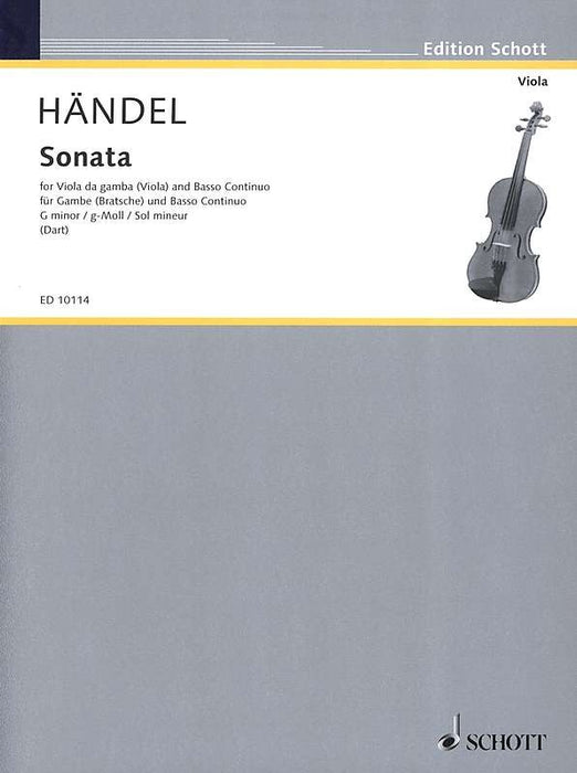 Handel: Sonata in G Minor for Viola da Gamba and Basso Continuo