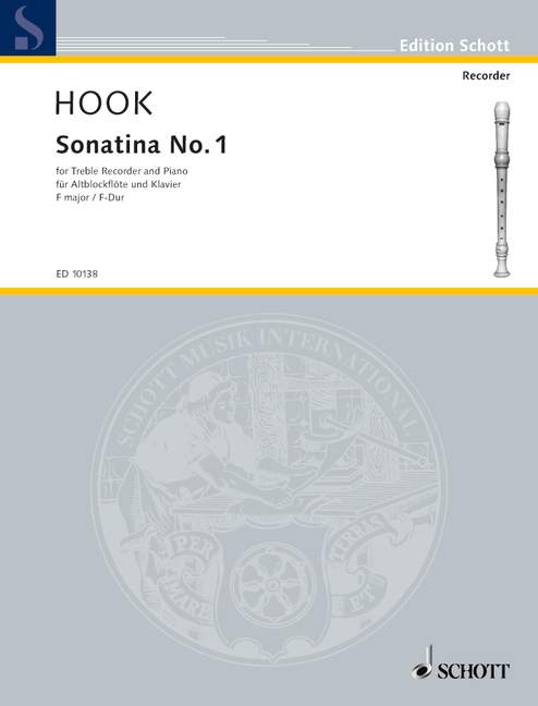 Hook: Sonatina No. 1 in F Major for Treble Recorder and Piano