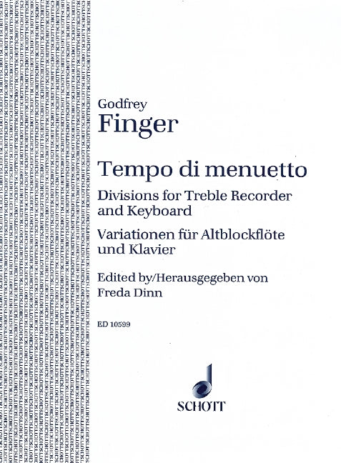 Finger: Tempo di Menuetto - Divisions for Treble Recorder and Keyboard