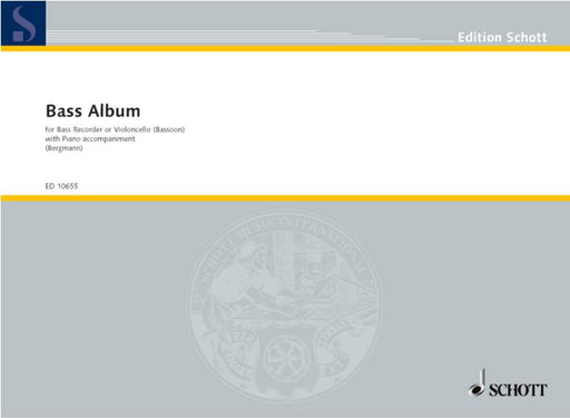 Various: Bass Album for Bass Recorder and Piano