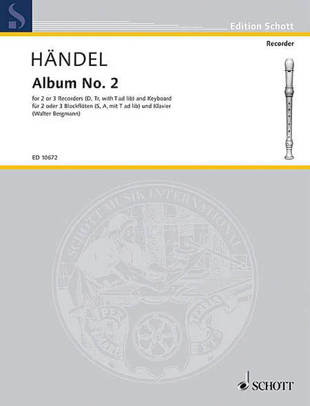 Handel: Album No. 2 for 2-3 Recorders and Keyboard