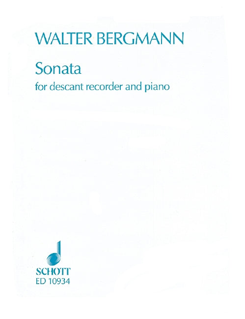 Bergmann: Sonata for Descant Recorder and Piano