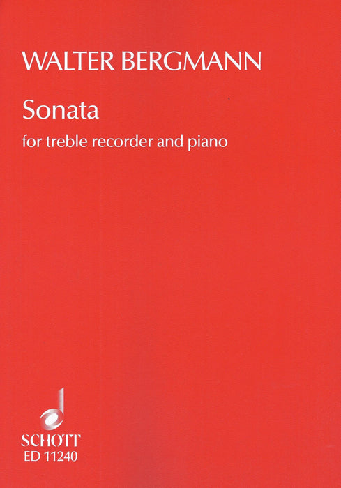 Bergmann: Sonata for Treble Recorder and Piano