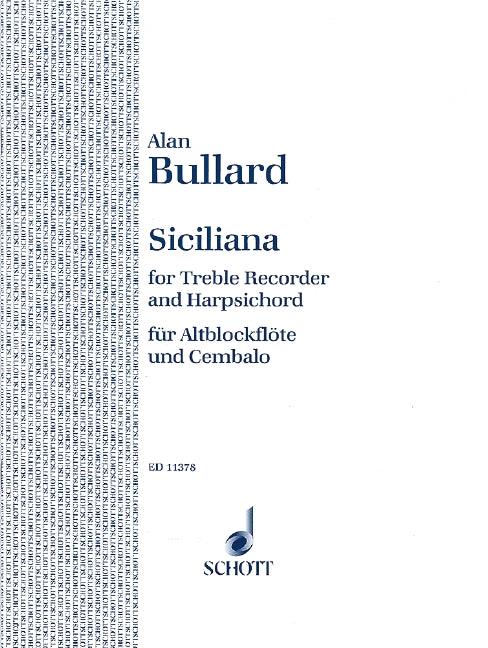 Bullard: Siciliana for Treble Recorder and Piano