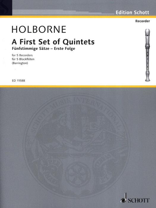 Holborne: A First Set of Quintets for 5 Recorders